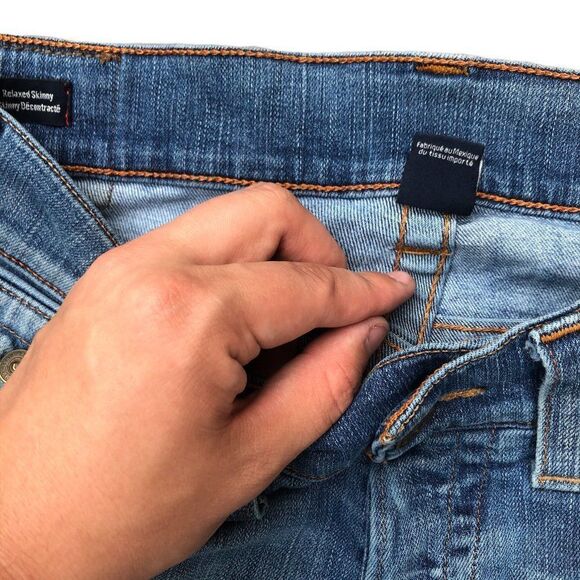 True Religion Jeans Size 32 ROCCO Relaxed Skinny Blue - Picture 6 of 13